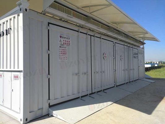 Kontainer penyimpanan kimia yang aman Q235B Tempat penyimpanan sementara