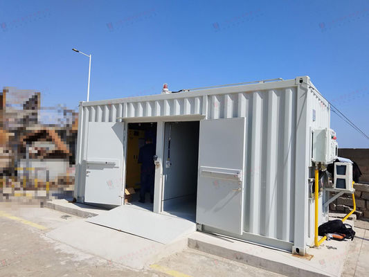 Custom Q235B / SPHC ISO Shelter Container Kapasitas yang disesuaikan Aksesoris Pintu Berwarna